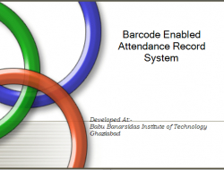 Barcode Enabled Attendance Record System Project Report