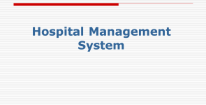 Hospital Management System project report