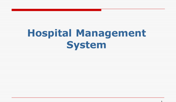 Hospital Management System project report