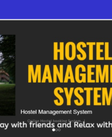 PHP MySQL Hostel Management System