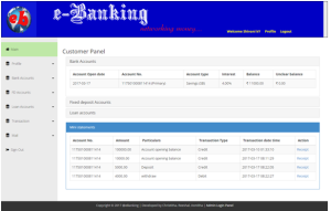 Online Banking project in PHP and MySQL