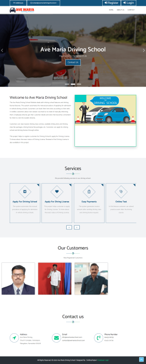 PHP-MySQL Online Driving School Project
