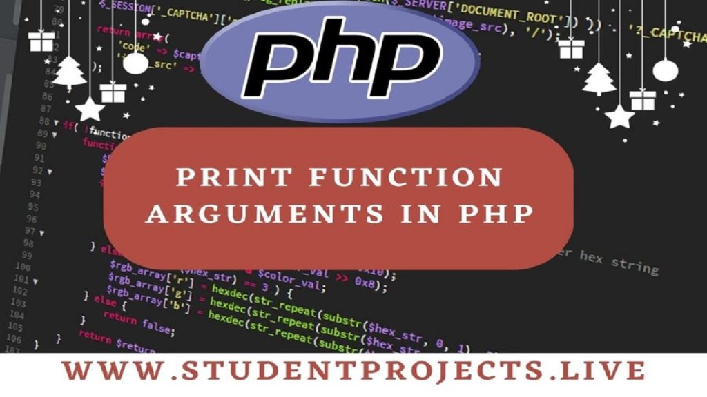Print function arguments in PHP