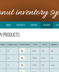 Coconut Products Inventory System