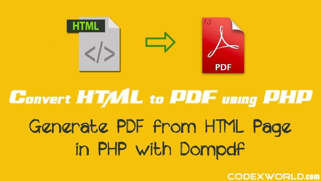 Web Page To PDF Converter in PHP