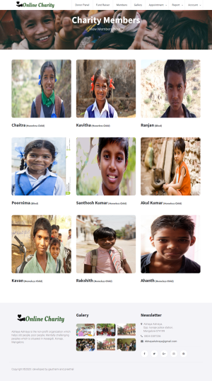 Online Charity Developed using PHP & MySQL