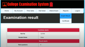 College Examination System