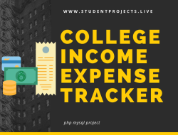 College Income Expense Tracker