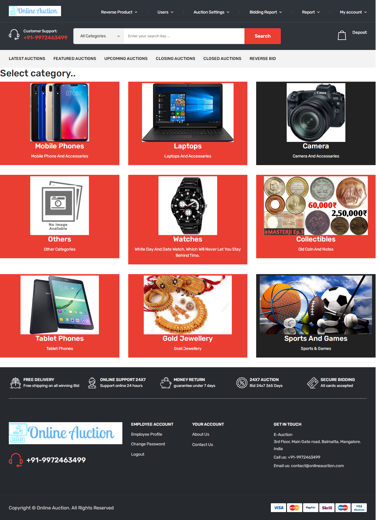 Select category to Add Product