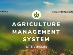Agriculture Management System Lite version project in PHP and MySQL