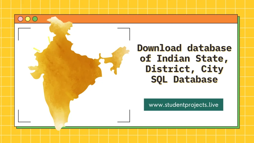 Indian State, District, City SQL Database