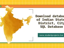 Indian State, District, City SQL Database