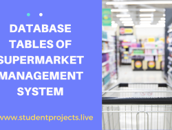 Database Tables of Supermarket Management System