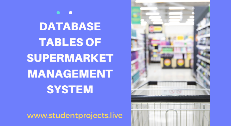 Database Tables of Supermarket Management System