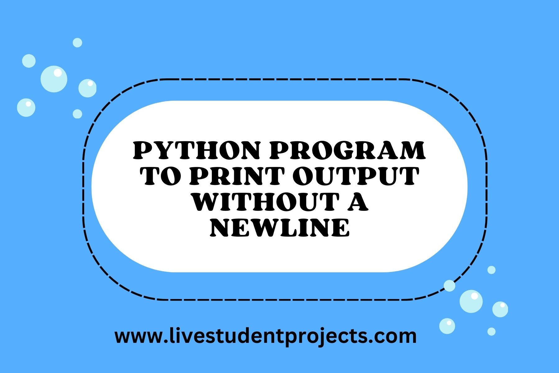 Python Program to Print Output Without a Newline