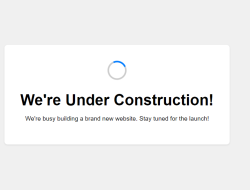 One-page under construction page